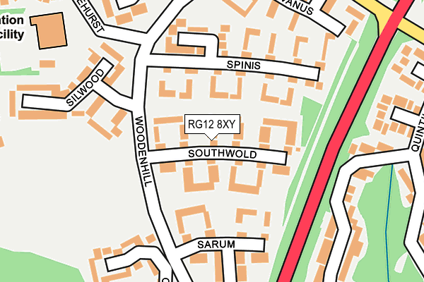 RG12 8XY map - OS OpenMap – Local (Ordnance Survey)