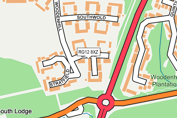RG12 8XZ map - OS OpenMap – Local (Ordnance Survey)