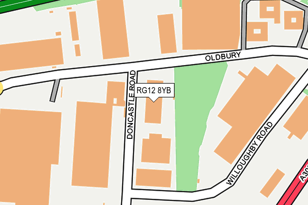 RG12 8YB map - OS OpenMap – Local (Ordnance Survey)