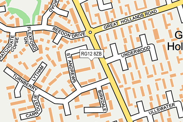 RG12 8ZB map - OS OpenMap – Local (Ordnance Survey)