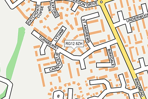 RG12 8ZH map - OS OpenMap – Local (Ordnance Survey)