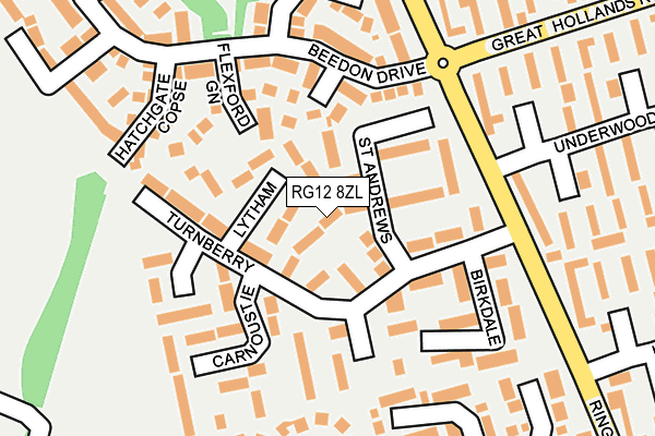RG12 8ZL map - OS OpenMap – Local (Ordnance Survey)