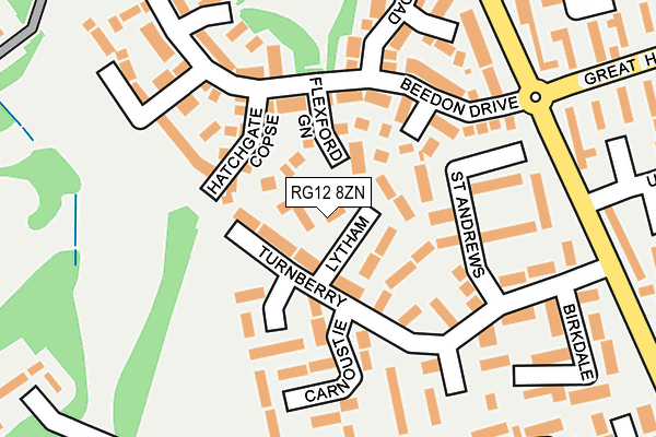 RG12 8ZN map - OS OpenMap – Local (Ordnance Survey)