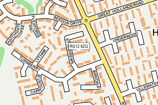 RG12 8ZQ map - OS OpenMap – Local (Ordnance Survey)