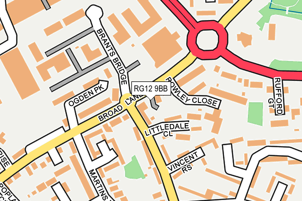 RG12 9BB map - OS OpenMap – Local (Ordnance Survey)