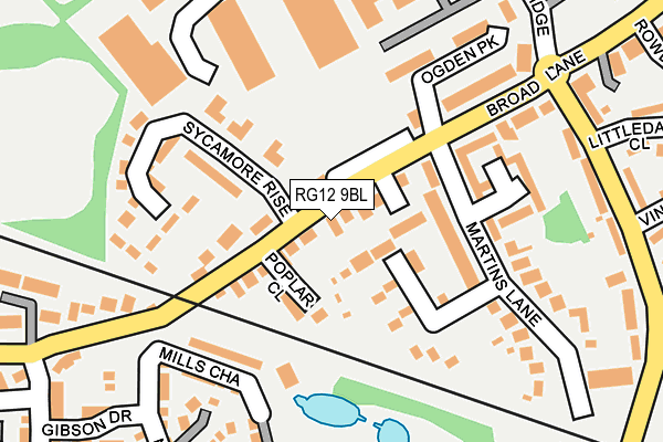 RG12 9BL map - OS OpenMap – Local (Ordnance Survey)