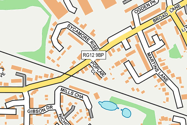 RG12 9BP map - OS OpenMap – Local (Ordnance Survey)