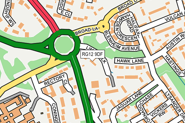 RG12 9DF map - OS OpenMap – Local (Ordnance Survey)