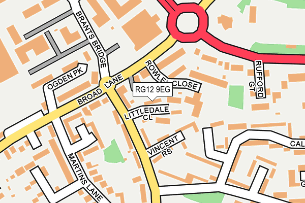 RG12 9EG map - OS OpenMap – Local (Ordnance Survey)