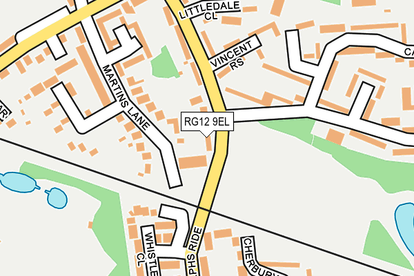 RG12 9EL map - OS OpenMap – Local (Ordnance Survey)