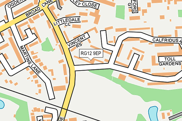 RG12 9EP map - OS OpenMap – Local (Ordnance Survey)