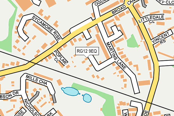 RG12 9EQ map - OS OpenMap – Local (Ordnance Survey)