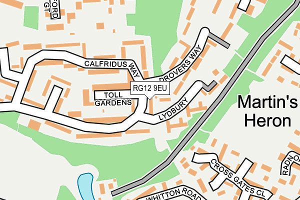 RG12 9EU map - OS OpenMap – Local (Ordnance Survey)