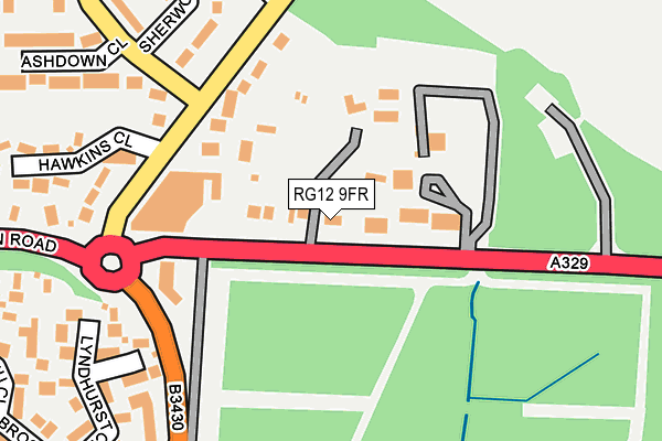 RG12 9FR map - OS OpenMap – Local (Ordnance Survey)