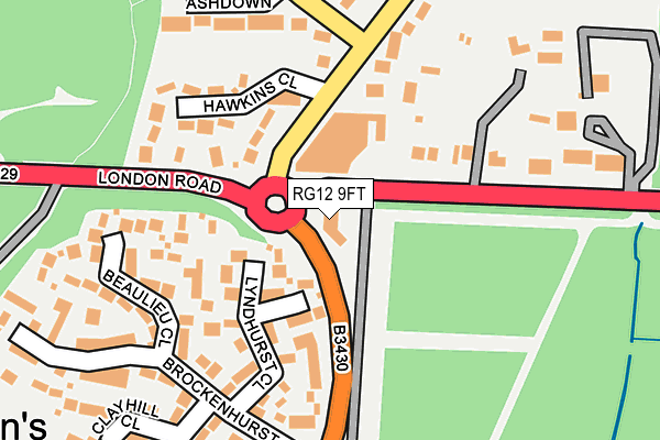 RG12 9FT map - OS OpenMap – Local (Ordnance Survey)