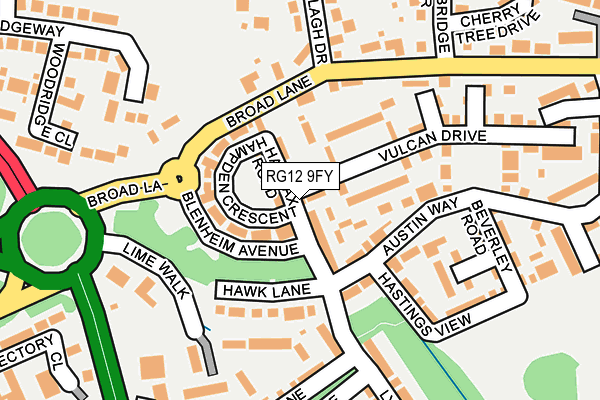 RG12 9FY map - OS OpenMap – Local (Ordnance Survey)
