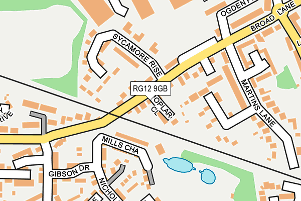 RG12 9GB map - OS OpenMap – Local (Ordnance Survey)