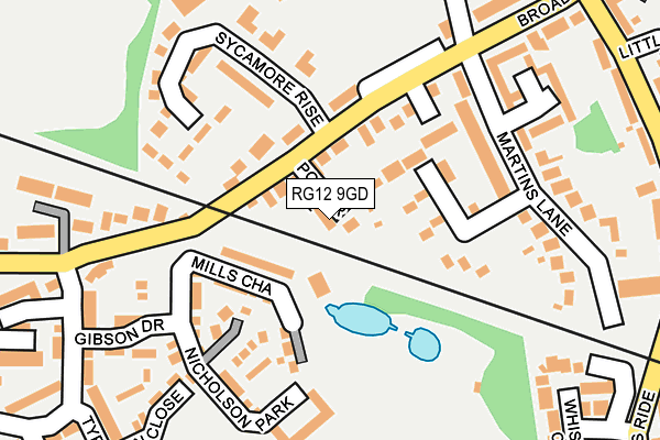 RG12 9GD map - OS OpenMap – Local (Ordnance Survey)