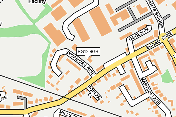 RG12 9GH map - OS OpenMap – Local (Ordnance Survey)