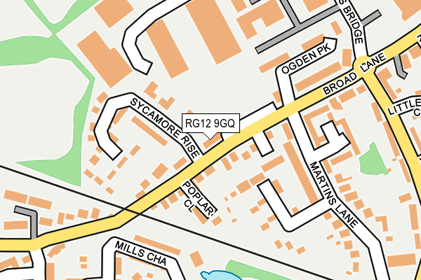 RG12 9GQ map - OS OpenMap – Local (Ordnance Survey)
