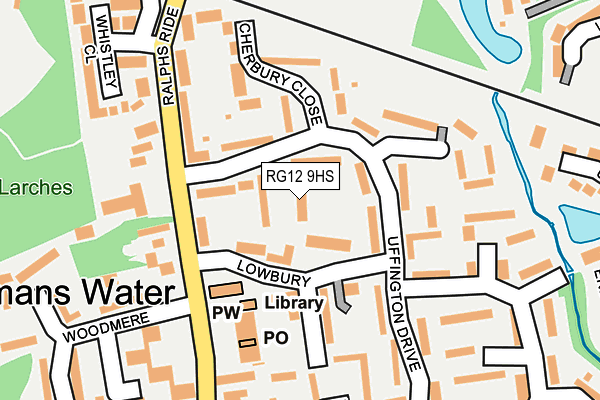 RG12 9HS map - OS OpenMap – Local (Ordnance Survey)