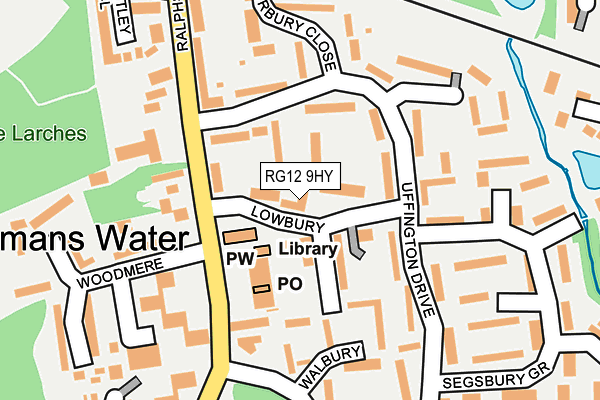 RG12 9HY map - OS OpenMap – Local (Ordnance Survey)