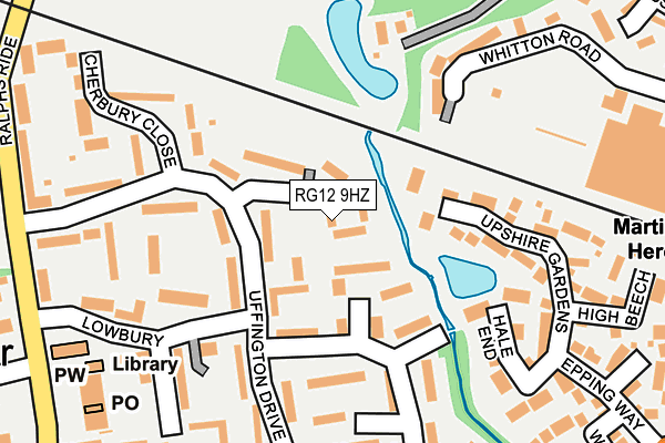 RG12 9HZ map - OS OpenMap – Local (Ordnance Survey)