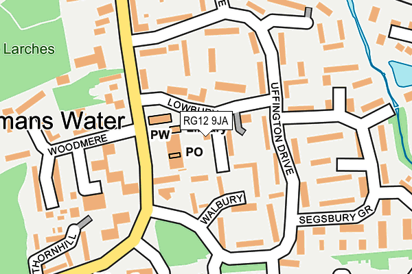 RG12 9JA map - OS OpenMap – Local (Ordnance Survey)