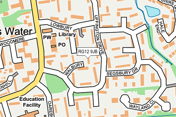 RG12 9JB map - OS OpenMap – Local (Ordnance Survey)