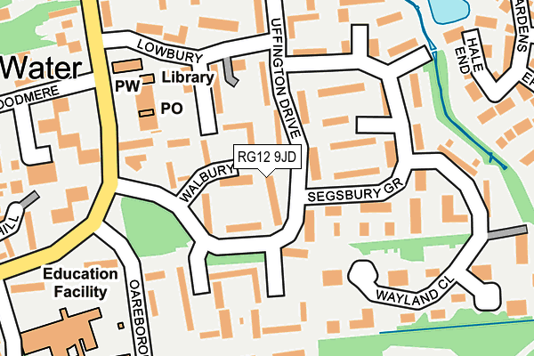 RG12 9JD map - OS OpenMap – Local (Ordnance Survey)