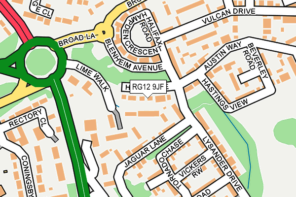 RG12 9JF map - OS OpenMap – Local (Ordnance Survey)