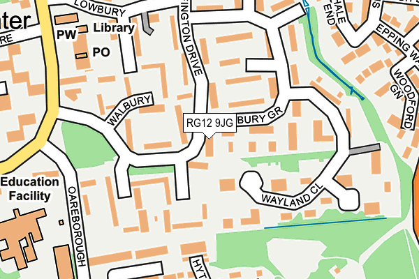 RG12 9JG map - OS OpenMap – Local (Ordnance Survey)