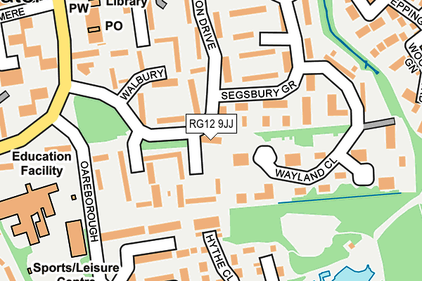 RG12 9JJ map - OS OpenMap – Local (Ordnance Survey)