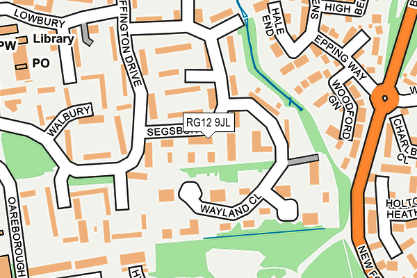 RG12 9JL map - OS OpenMap – Local (Ordnance Survey)