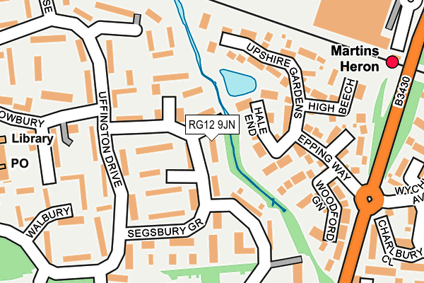 RG12 9JN map - OS OpenMap – Local (Ordnance Survey)