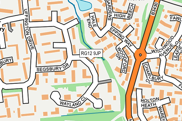 RG12 9JP map - OS OpenMap – Local (Ordnance Survey)