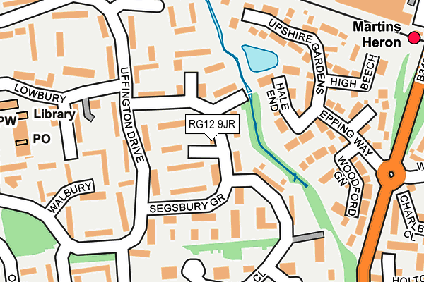 RG12 9JR map - OS OpenMap – Local (Ordnance Survey)