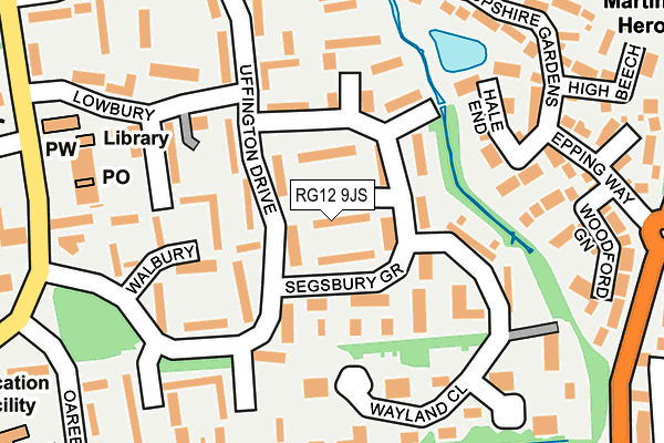 RG12 9JS map - OS OpenMap – Local (Ordnance Survey)