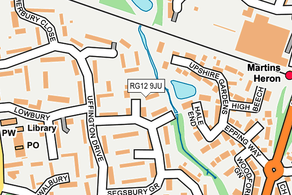 RG12 9JU map - OS OpenMap – Local (Ordnance Survey)