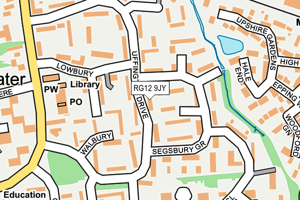 RG12 9JY map - OS OpenMap – Local (Ordnance Survey)