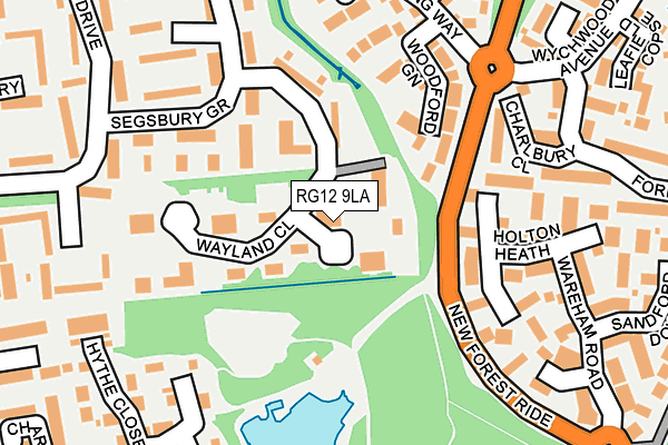 RG12 9LA map - OS OpenMap – Local (Ordnance Survey)