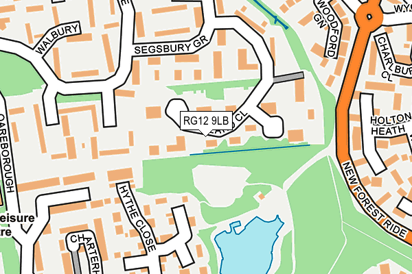 RG12 9LB map - OS OpenMap – Local (Ordnance Survey)