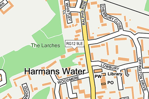 RG12 9LE map - OS OpenMap – Local (Ordnance Survey)