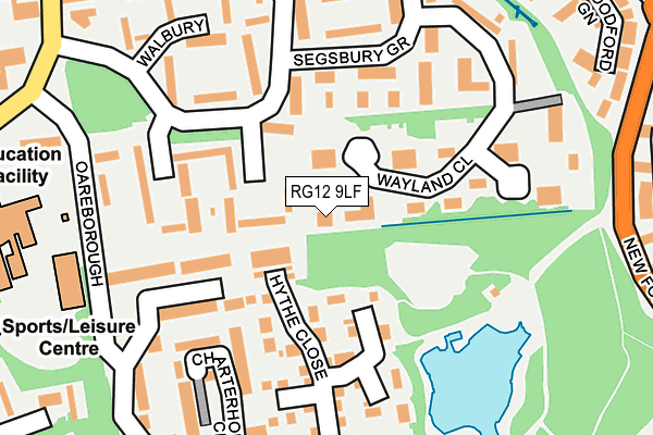 RG12 9LF map - OS OpenMap – Local (Ordnance Survey)