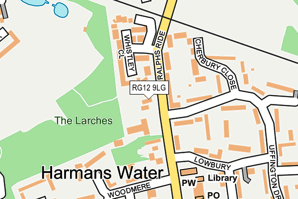 RG12 9LG map - OS OpenMap – Local (Ordnance Survey)