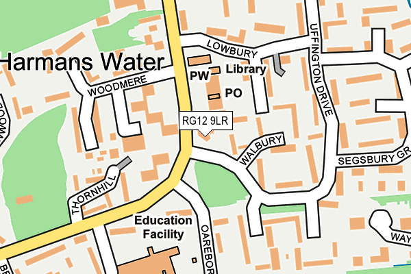 RG12 9LR map - OS OpenMap – Local (Ordnance Survey)