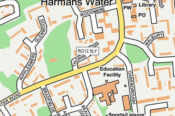 RG12 9LY map - OS OpenMap – Local (Ordnance Survey)