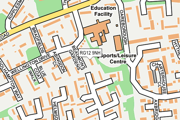 RG12 9NH map - OS OpenMap – Local (Ordnance Survey)