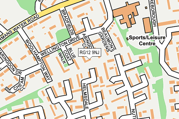 RG12 9NJ map - OS OpenMap – Local (Ordnance Survey)