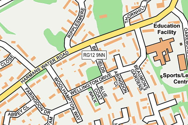 RG12 9NN map - OS OpenMap – Local (Ordnance Survey)